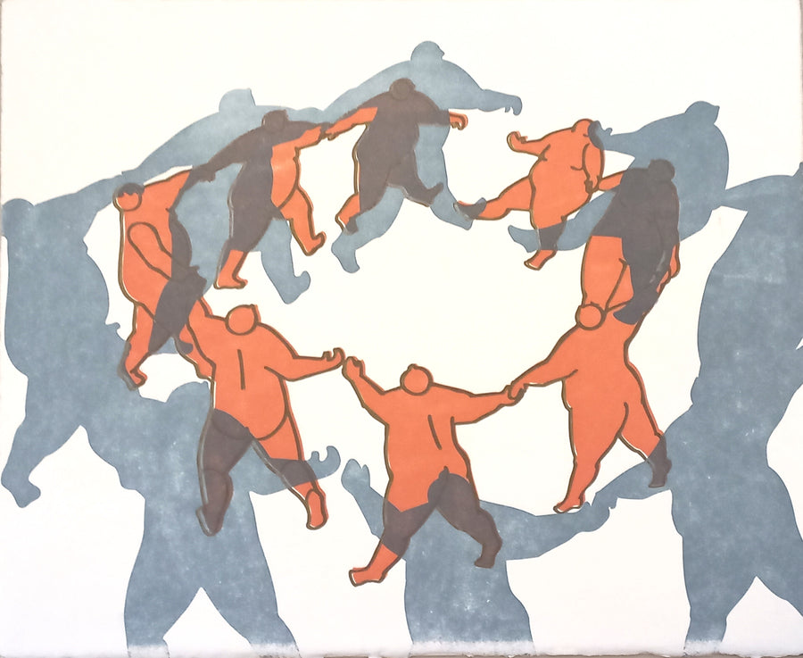 Circle Dance with Shadow Print by Tomoko Suzuki