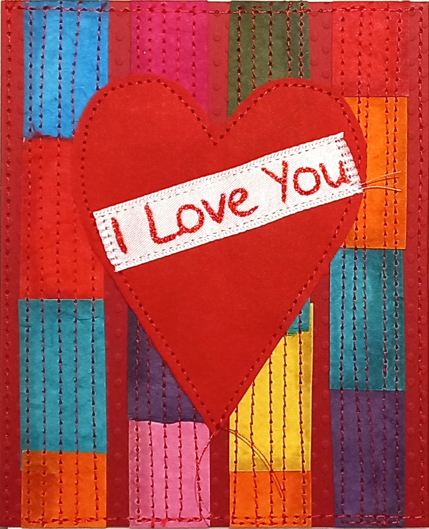 Small Hand Stitched Cards by RedThread Textile