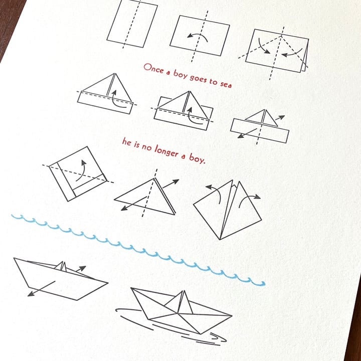 When a Boy Goes to Sea Print by Ellie Matthews