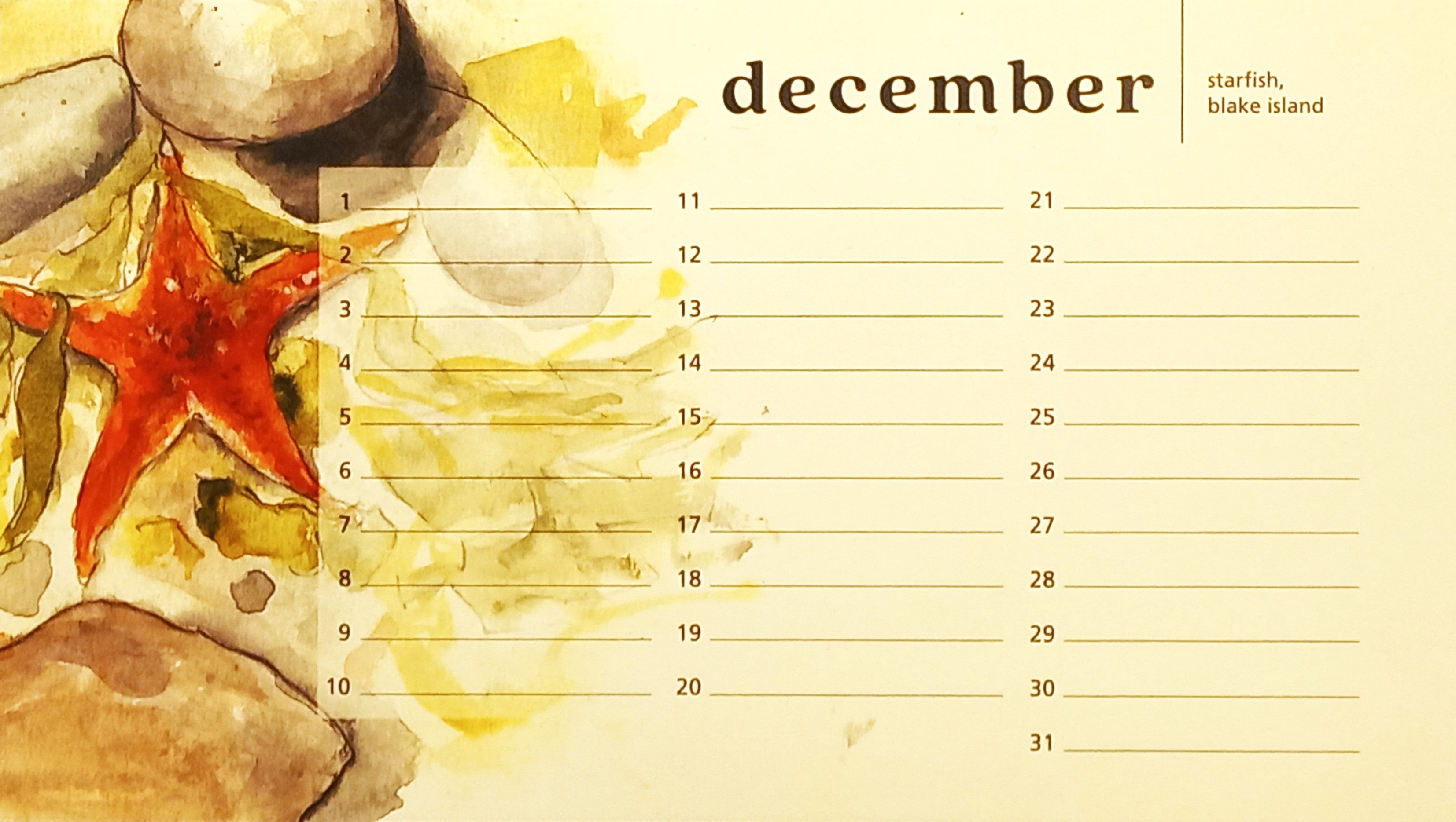 Salish Scenes Perpetual Calendar