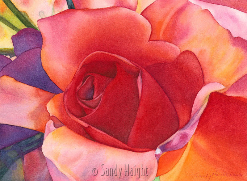 "Deep Heart" Original Watercolor by Sandy Haight