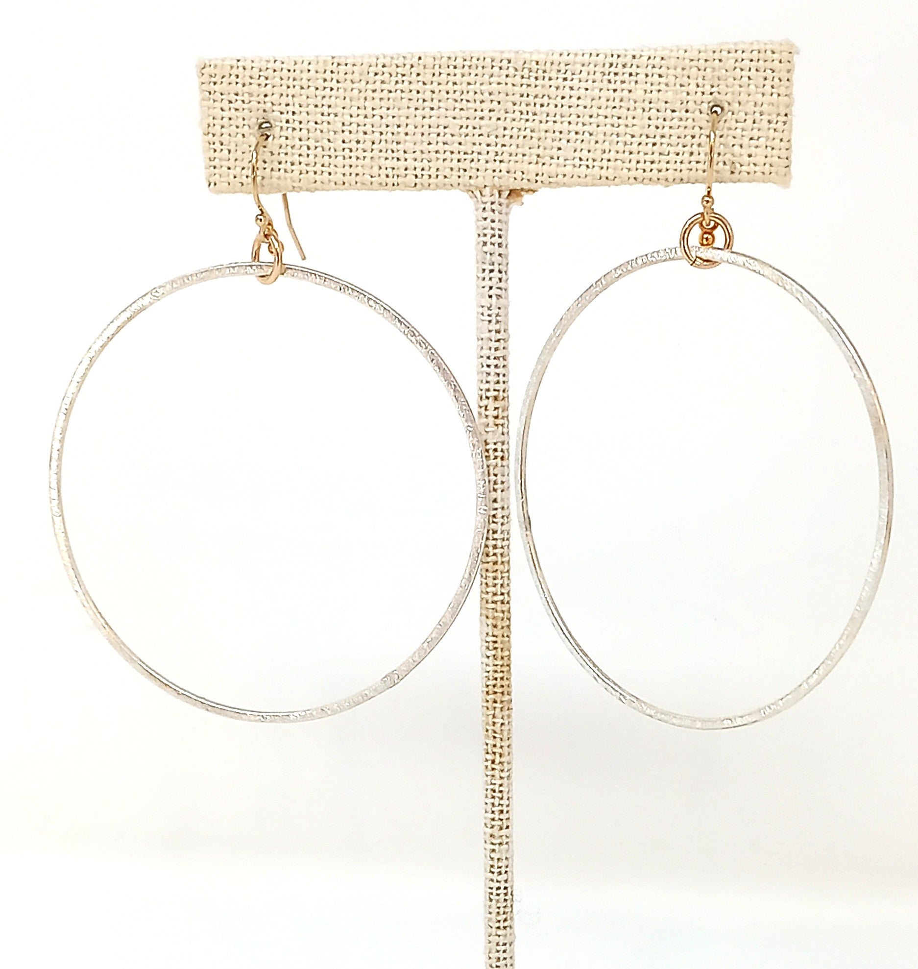 E110 Large Silver Hoops