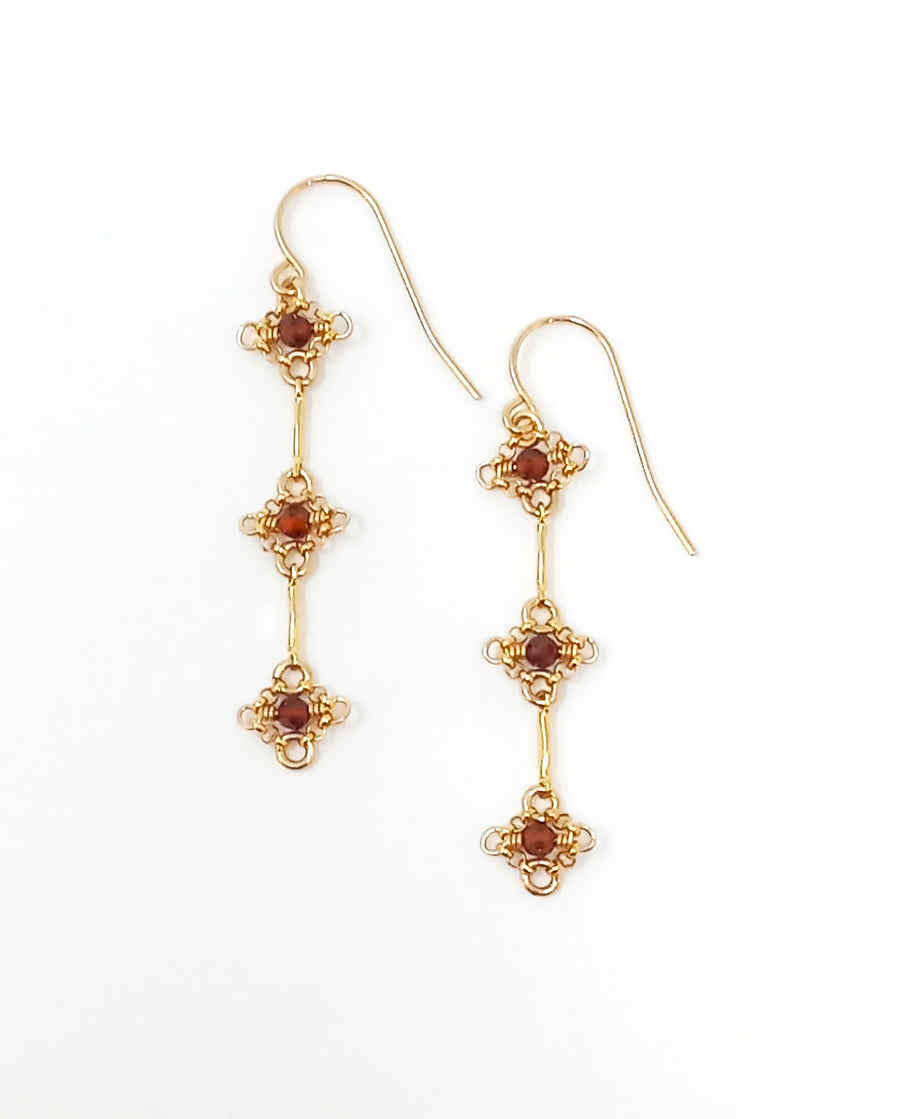 E461 Hessonite Tapestry Earrings by Silvana Segulja