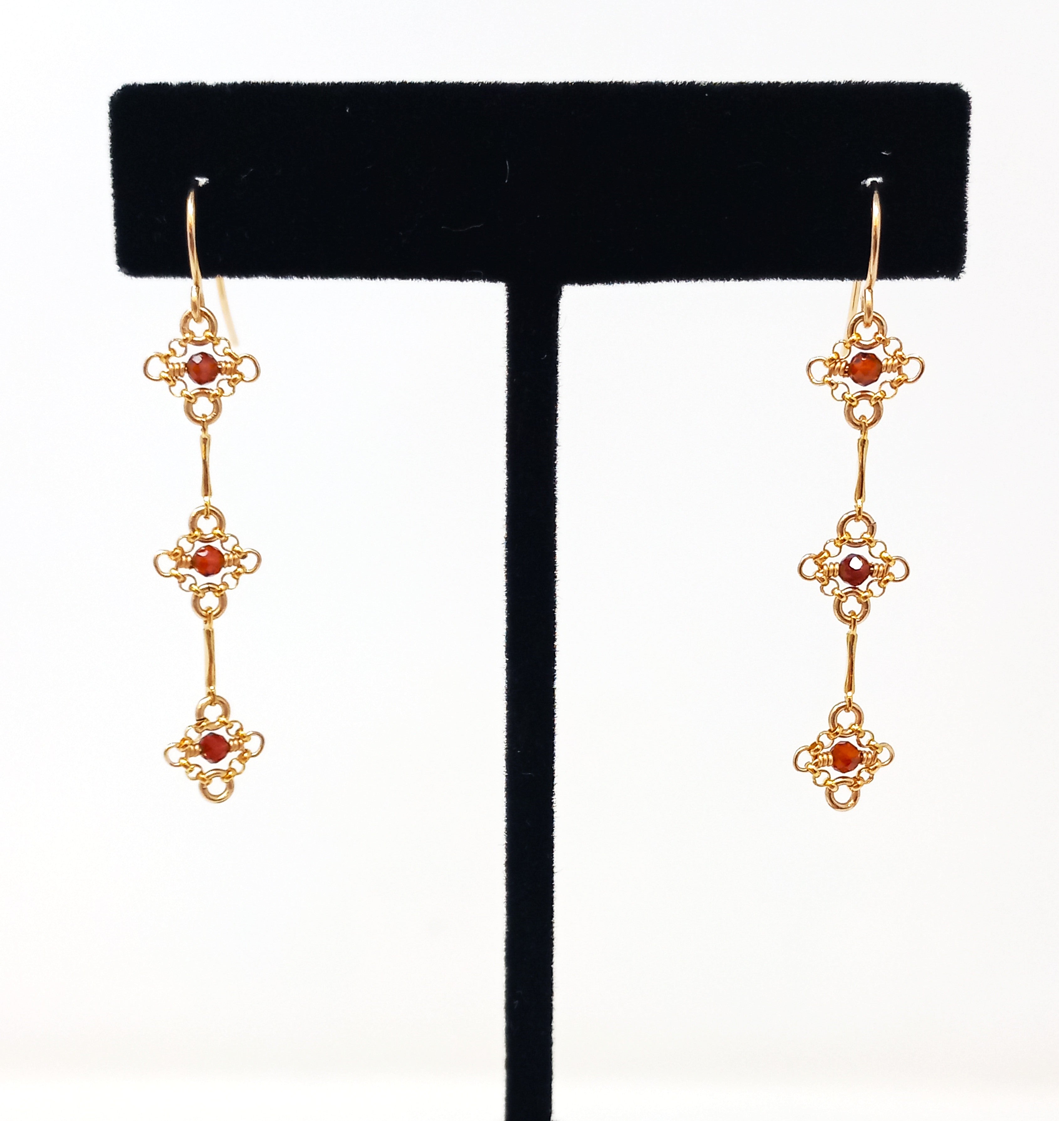 E461 Hessonite Tapestry Earrings by Silvana Segulja