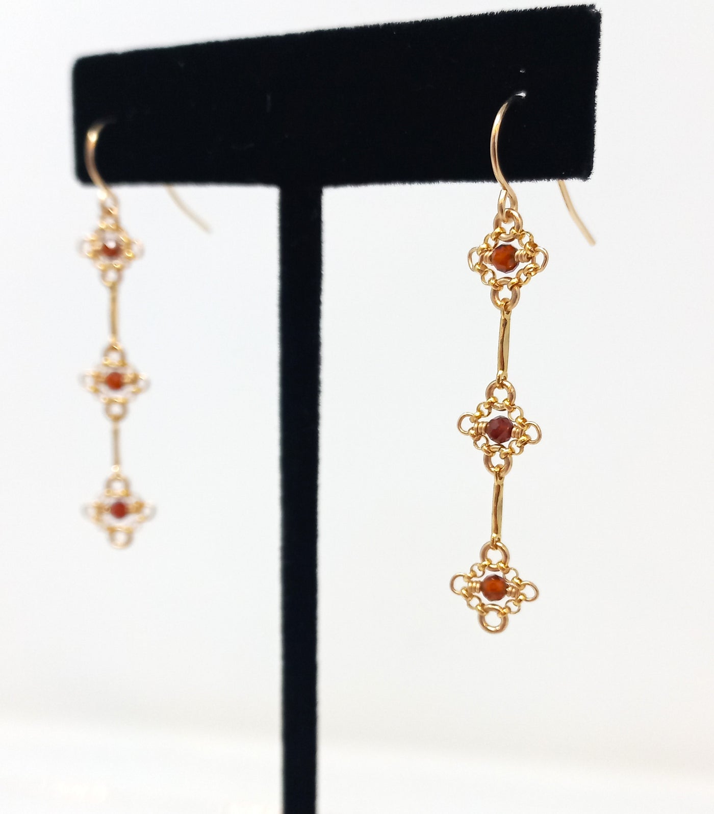 E461 Hessonite Tapestry Earrings by Silvana Segulja