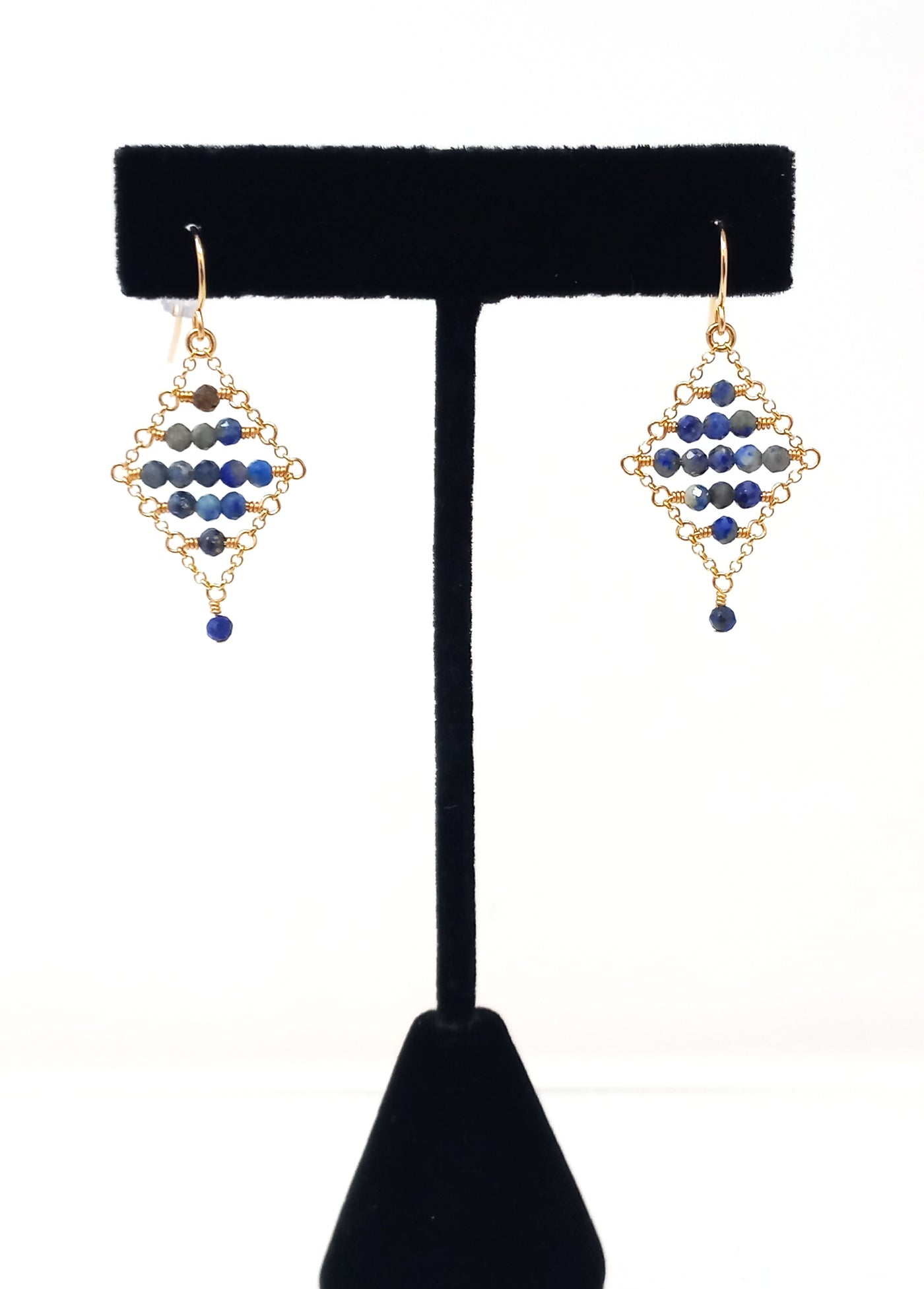 E483 Sodalite Tapestry Earrings by Silvana Segulja