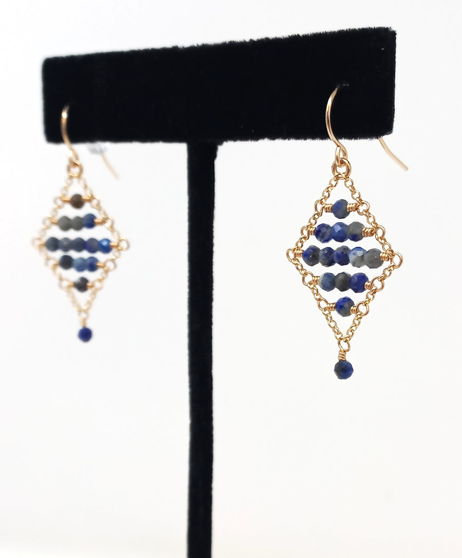 E483 Sodalite Tapestry Earrings by Silvana Segulja