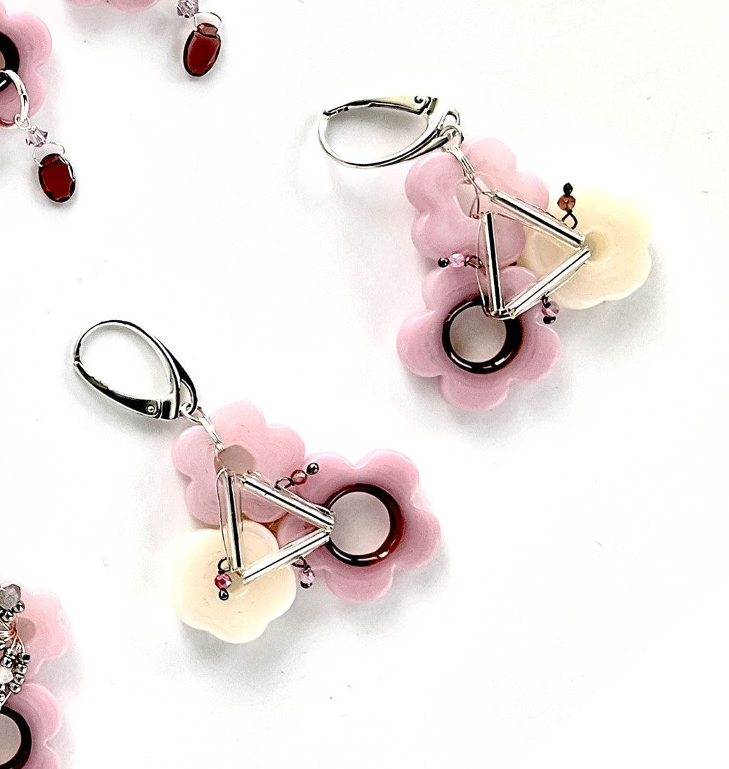 Deco Blossom Glass Earrings by Kait Rhoads