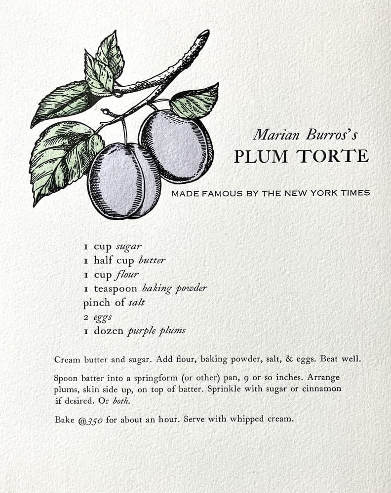 Plum Torte Print by Ellie Matthews