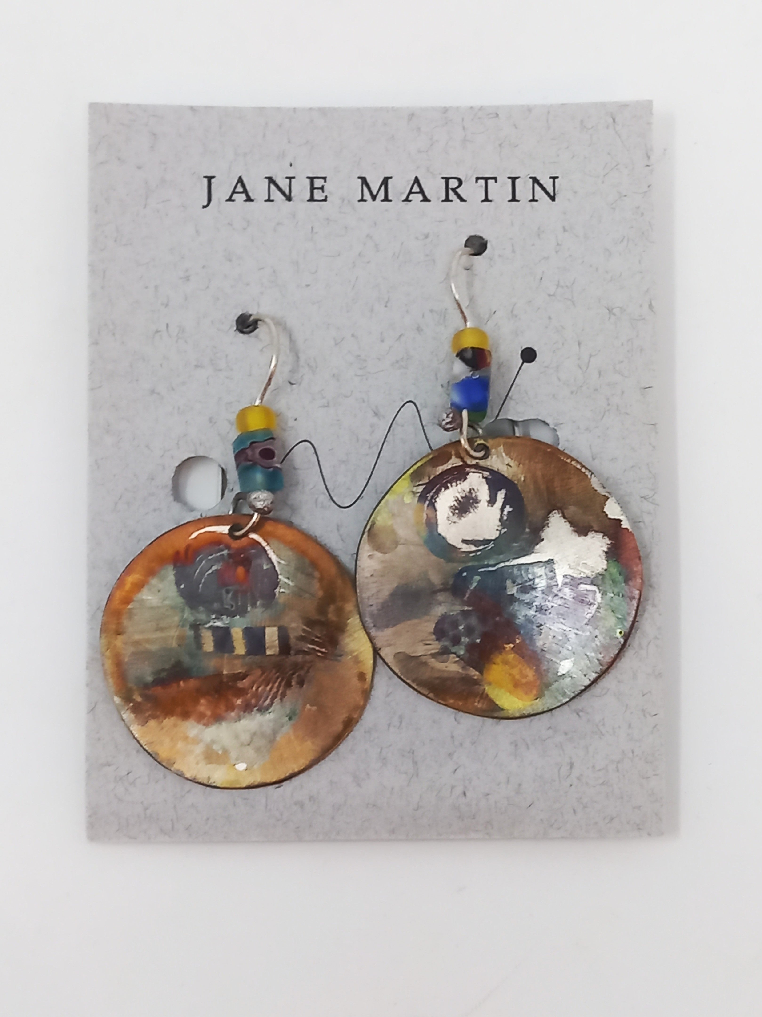 Abstract Circular Earrings (EOF-126) by Jane Martin