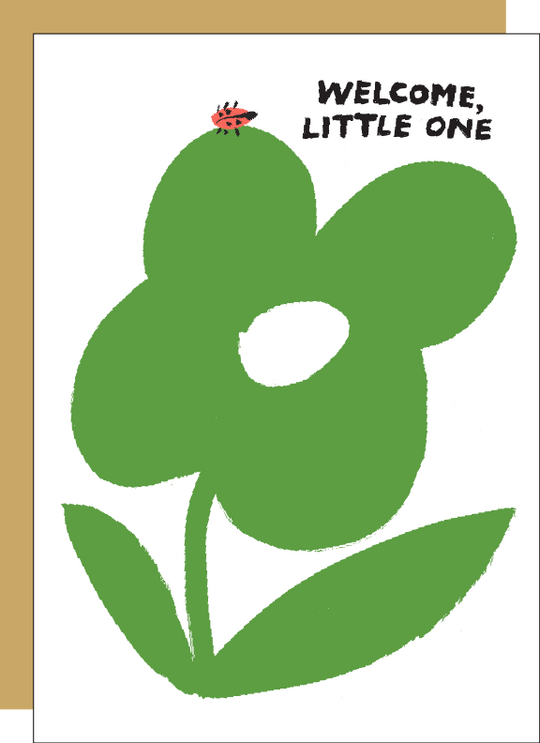 Welcome Little One Ladybug Card by Egg Press