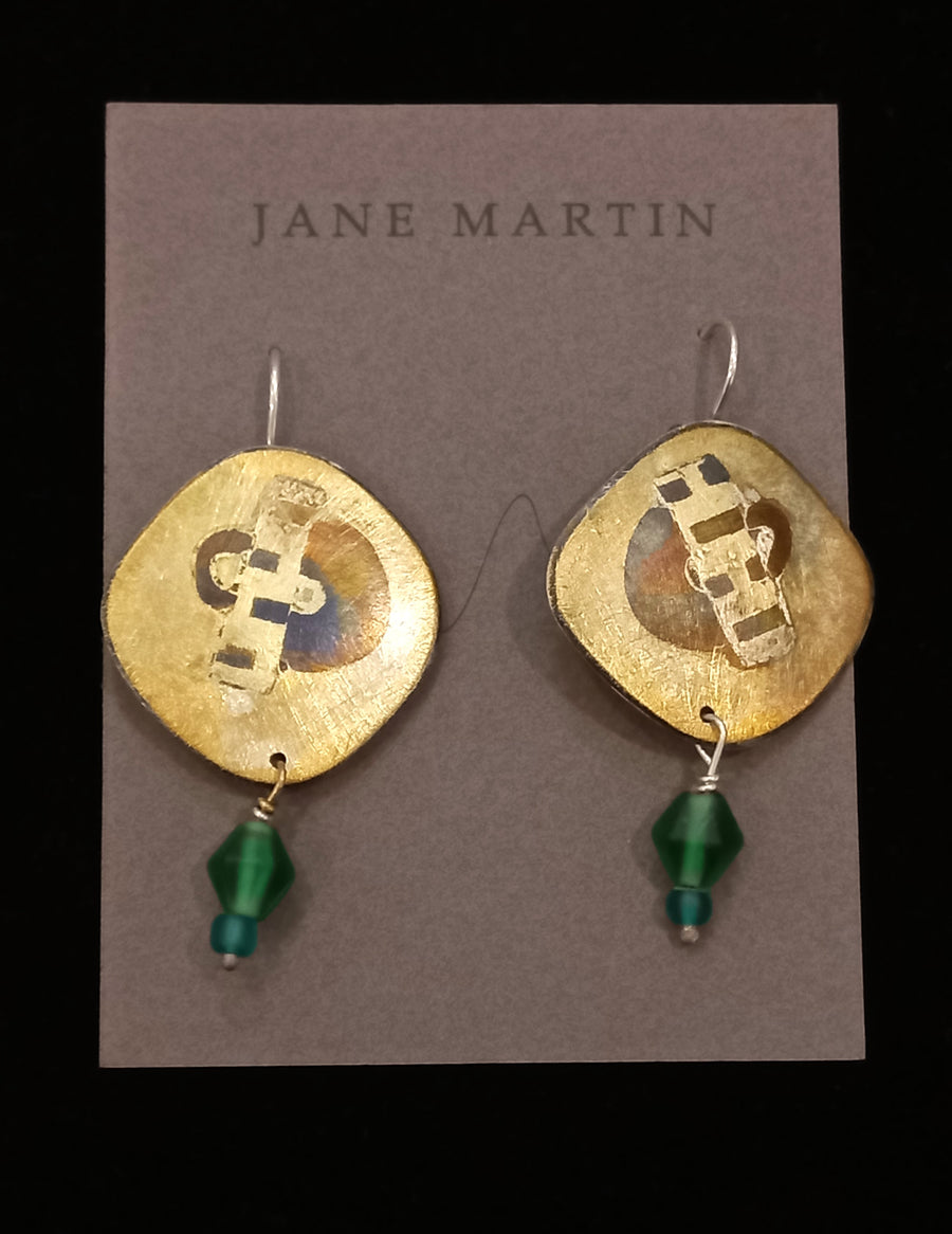 Textured Copper Earrings (EPF-115) by Jane Martin
