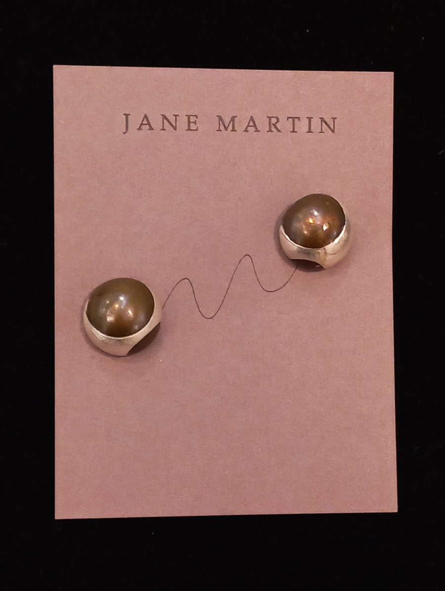 Small Domed Post Earrings (EQM-114) by Jane Martin