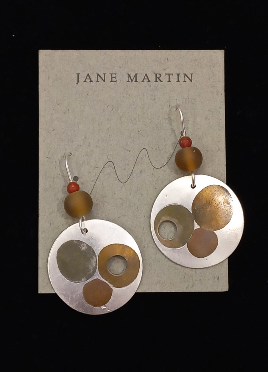 Circular Dangle Earrings (ERD-118) by Jane Martin