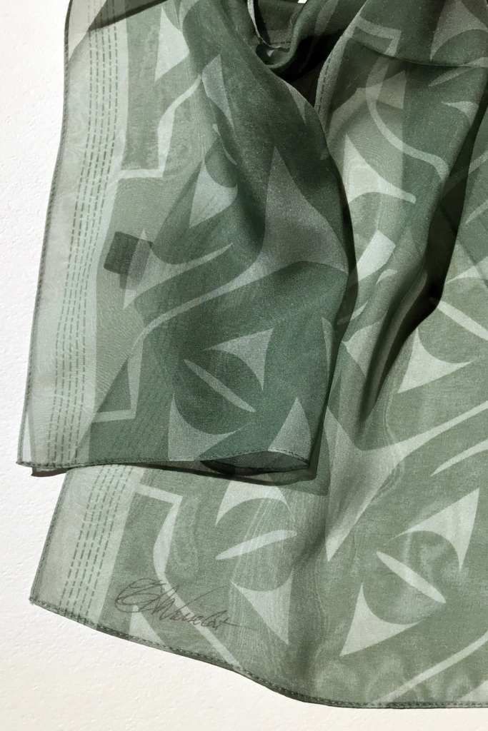 Storyteller Frogs Silk Scarf by NoiseCat Art