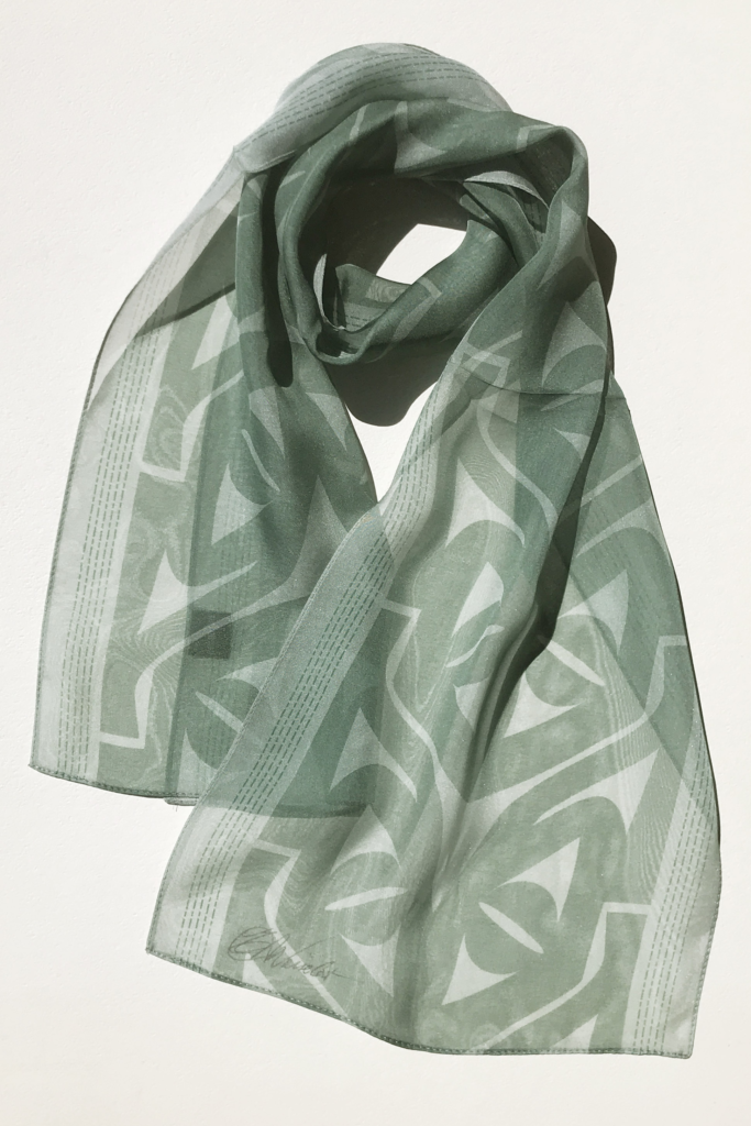 Storyteller Frogs Silk Scarf by NoiseCat Art