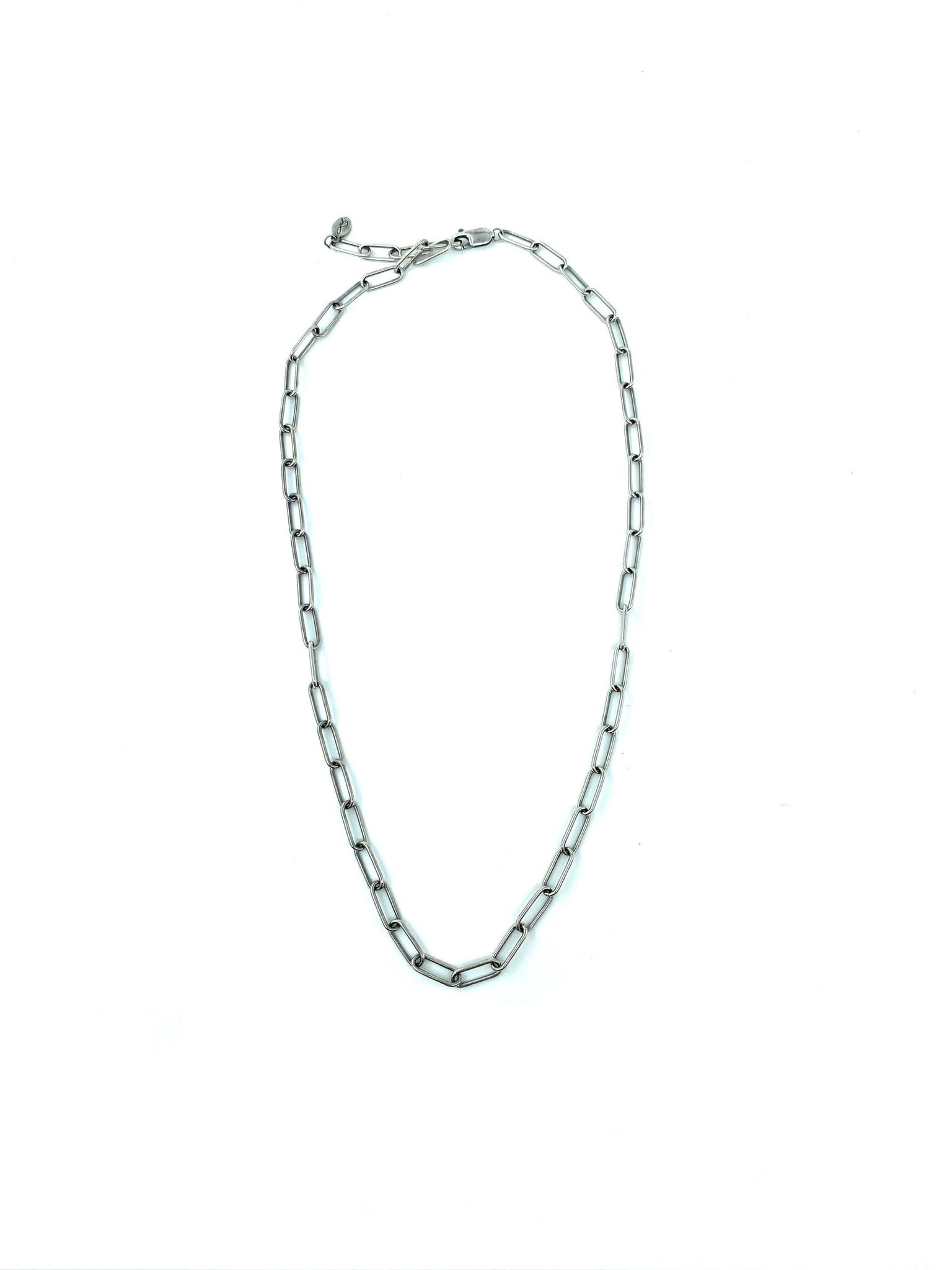 Paper Clip Necklace in Sterling Silver by Zuzko