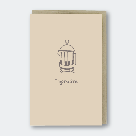 Impressive French Press Greeting Card