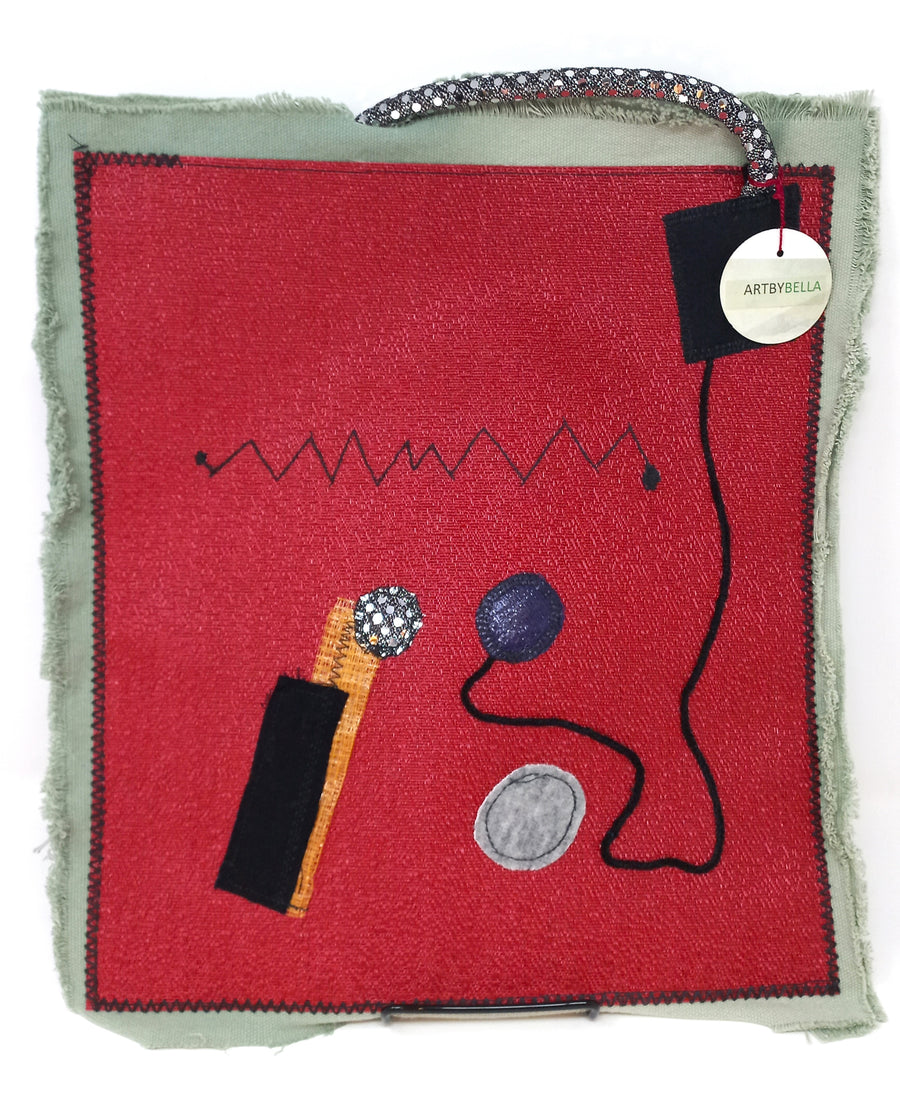 Green and Red Mirror Bag by Bella Kim