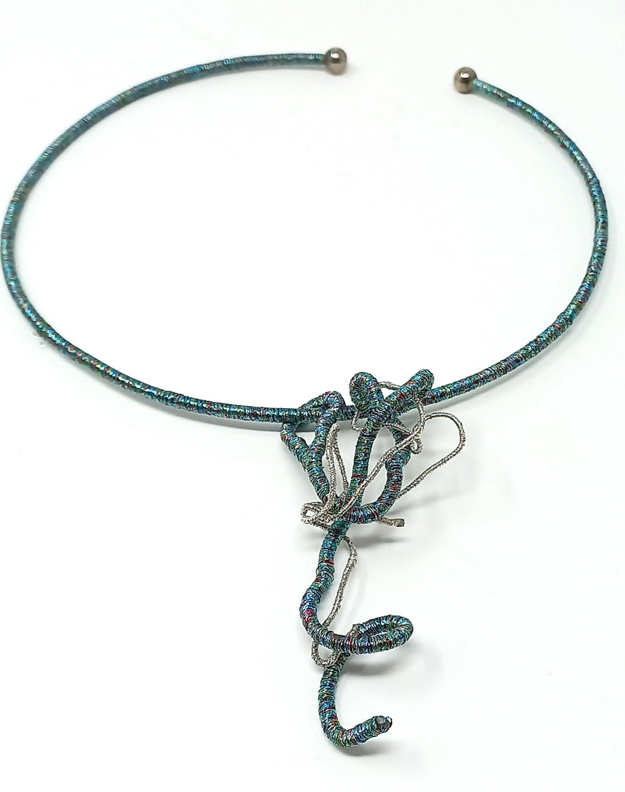 Squiggle Necklace and Earring Set by Bella Kim
