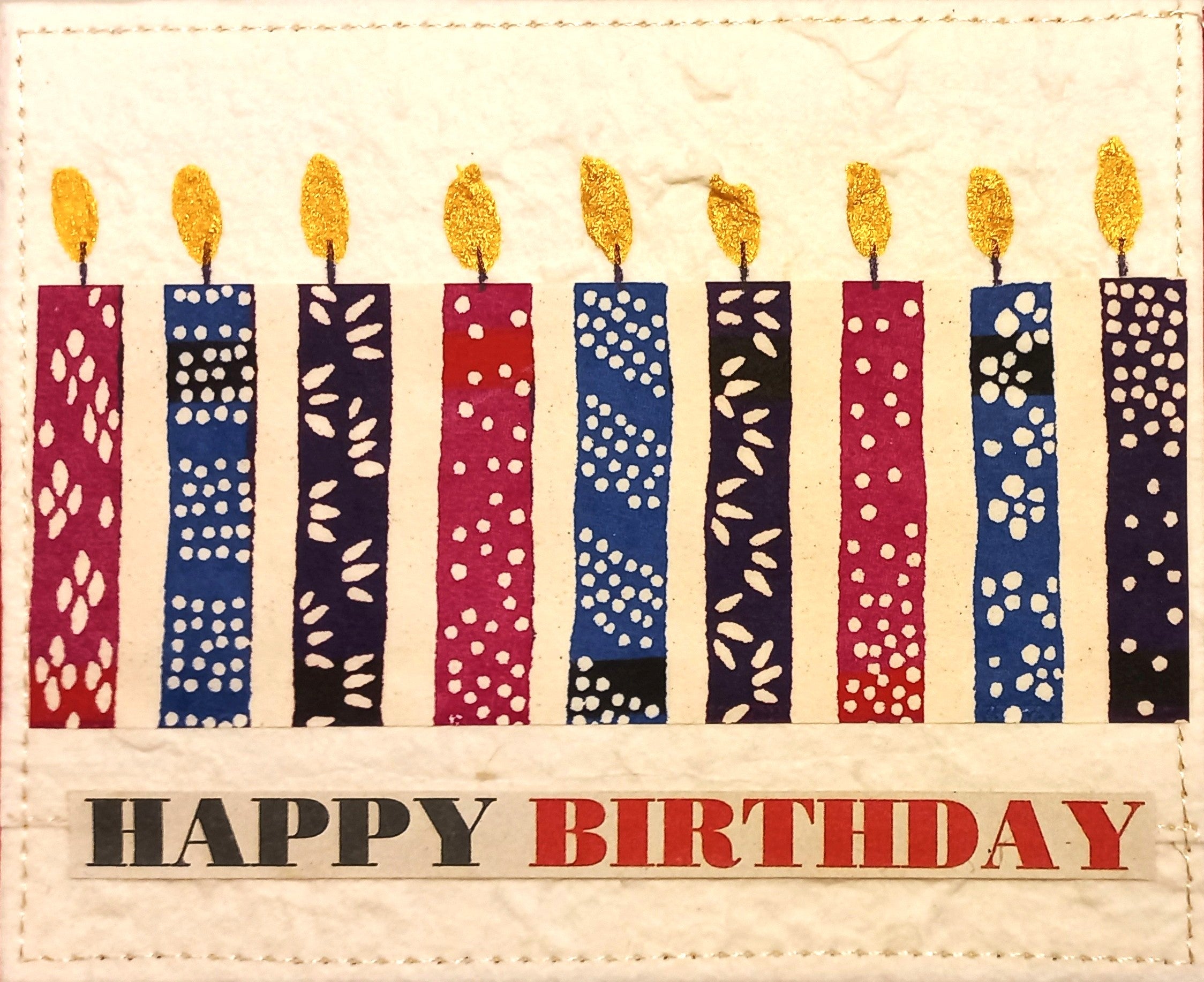 Small Hand Stitched Cards by RedThread Textile