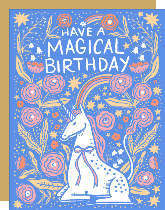 Folk Unicorn Birthday Card by Hello! Lucky