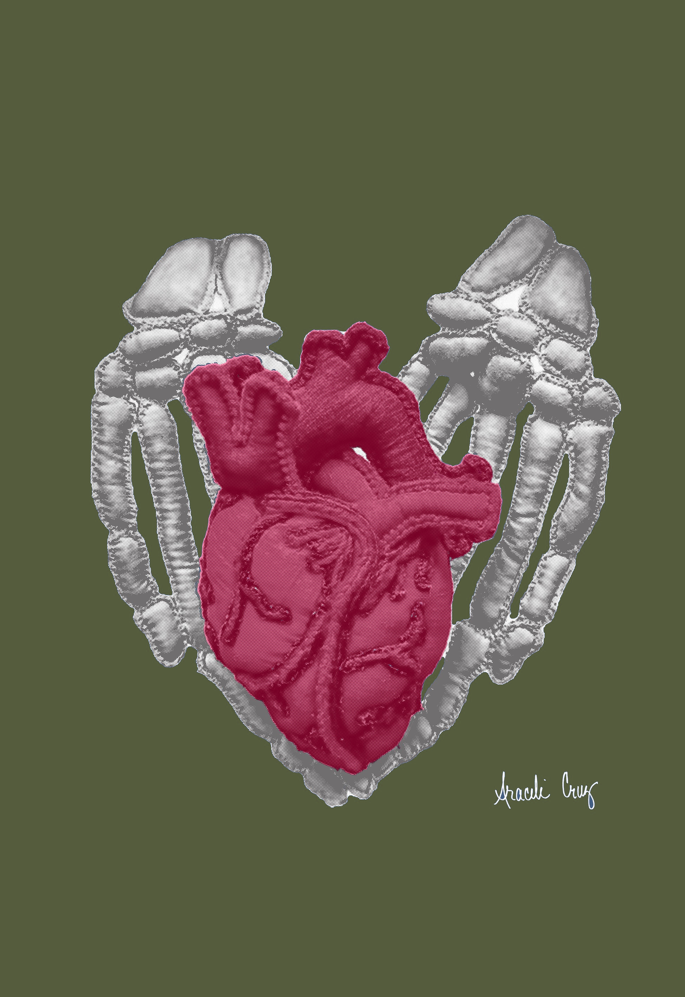 Heart In Hands T-Shirt by Araceli Cruz