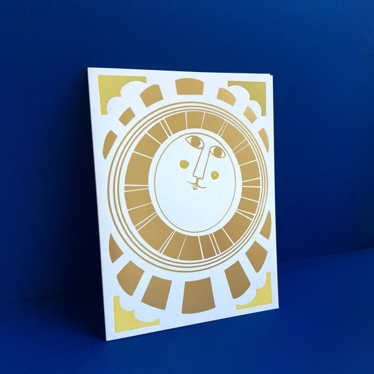 Le Soleil with Foil Letterpress Greeting Card