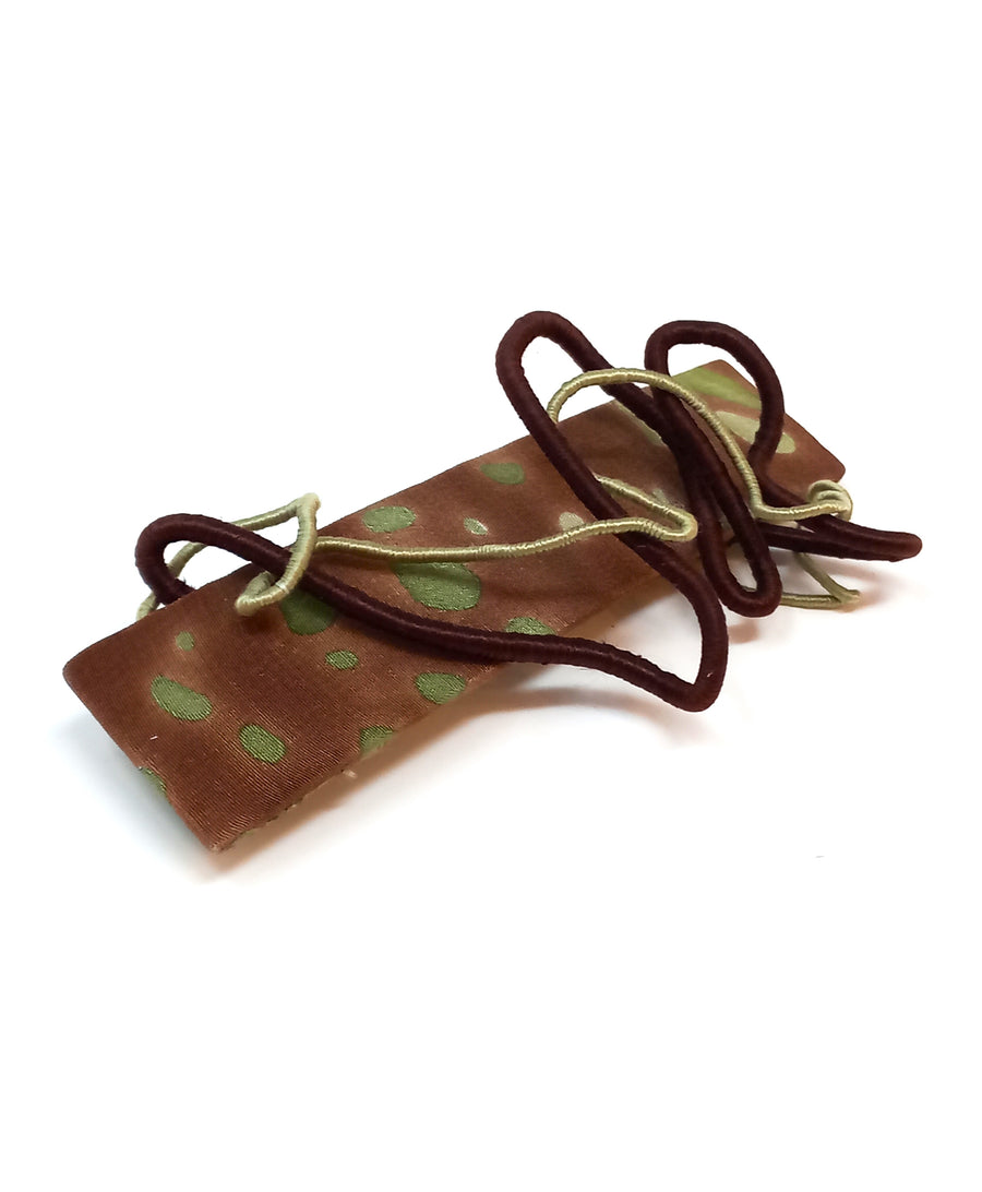 Large Brown and Moss Wire Pin by Bella Kim