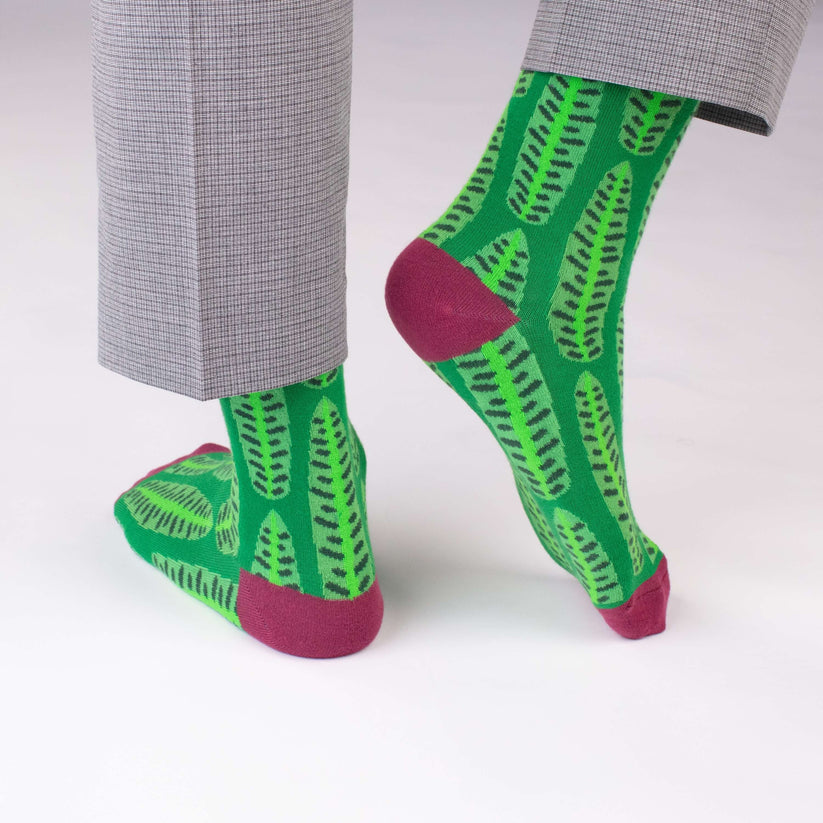Green Leaves Art Socks