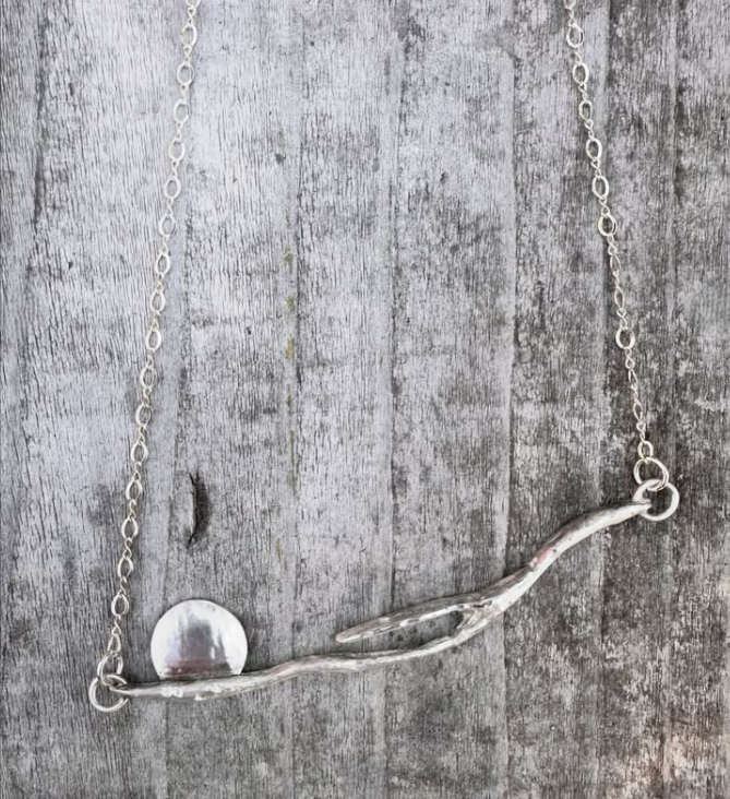 Moonrise Over Branch Necklace by Michele Bianch
