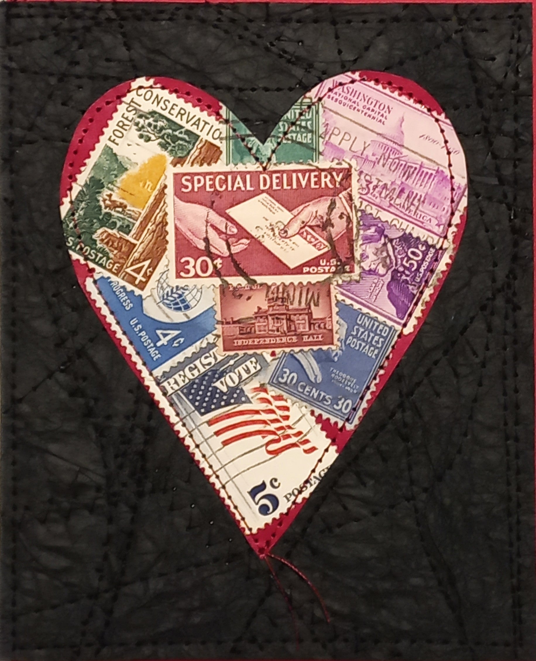 Small Hand Stitched Cards by RedThread Textile