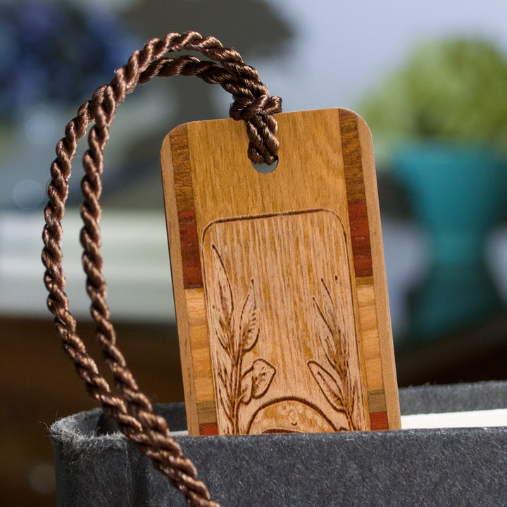 Mushrooms Engraved Wood Bookmark