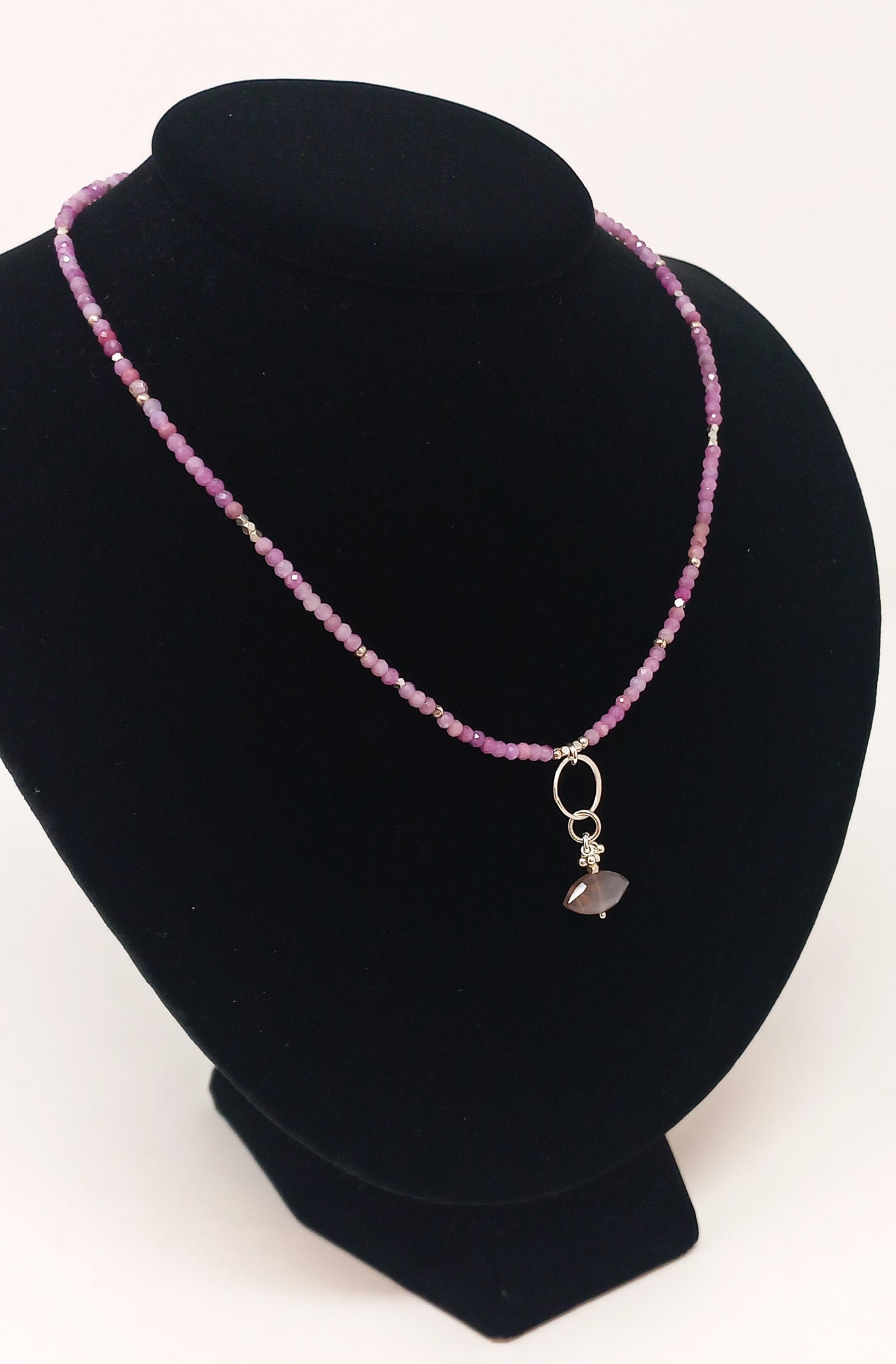 N204 Ruby and Moonstone Necklace