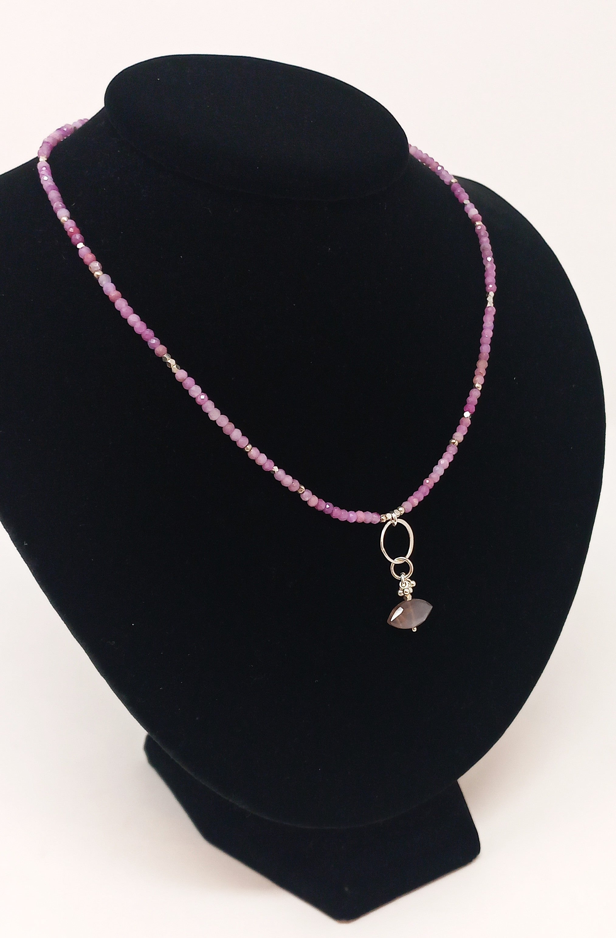 N204 Ruby and Moonstone Necklace