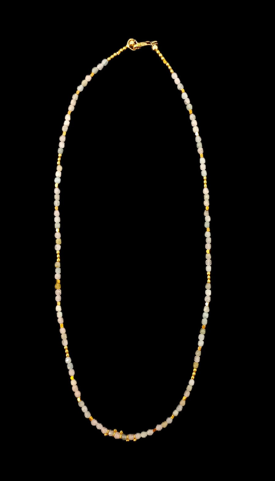 N230 Faceted Assorted Rutilated Quartz Necklace