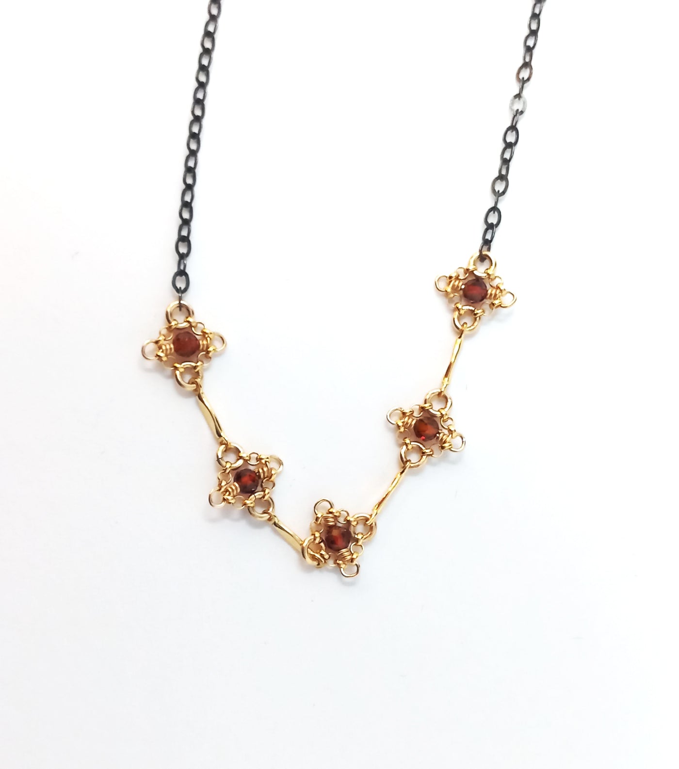 Hessonite and Garnet Necklace