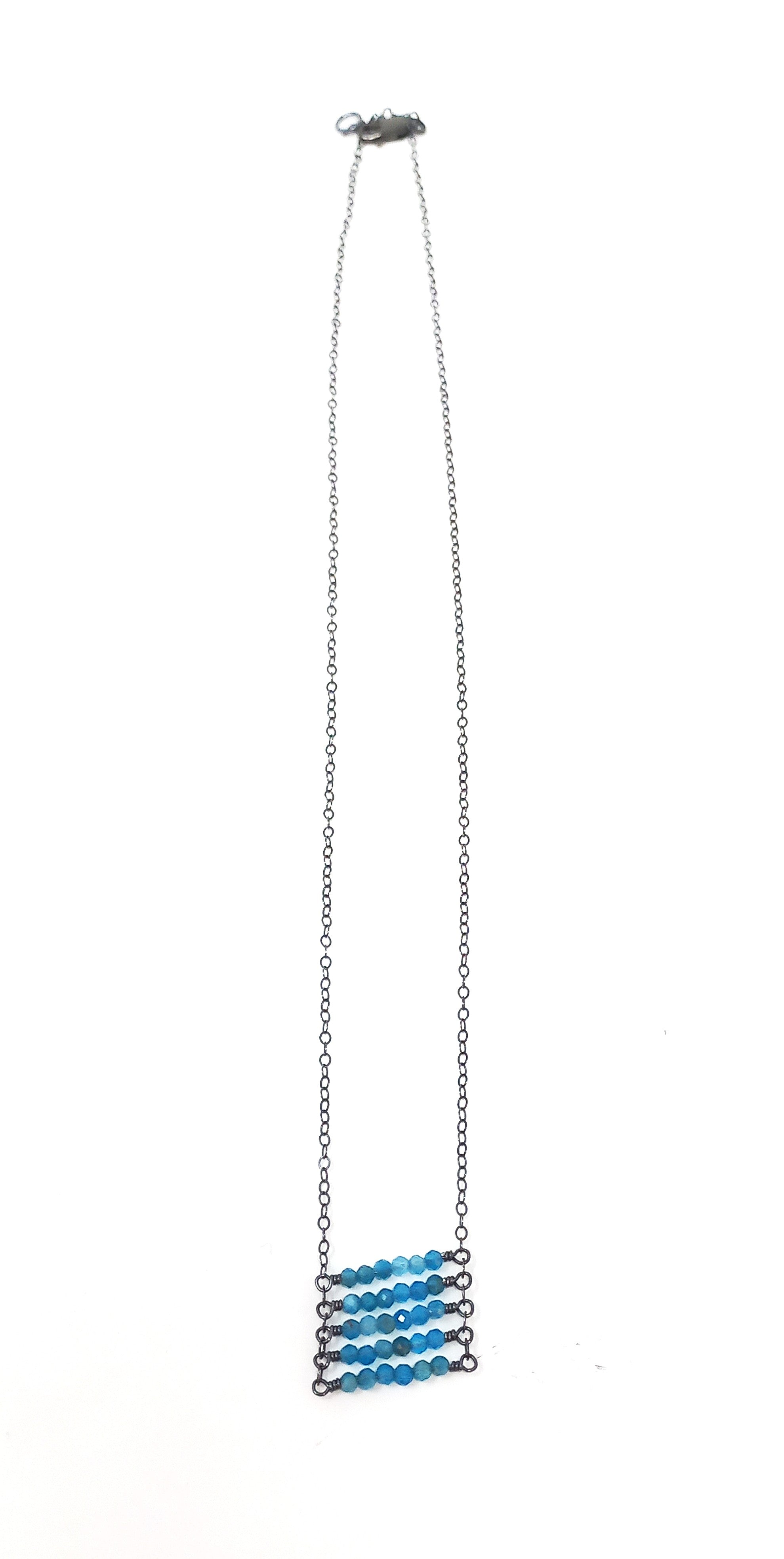 N613 Hand Woven Apatite Necklace