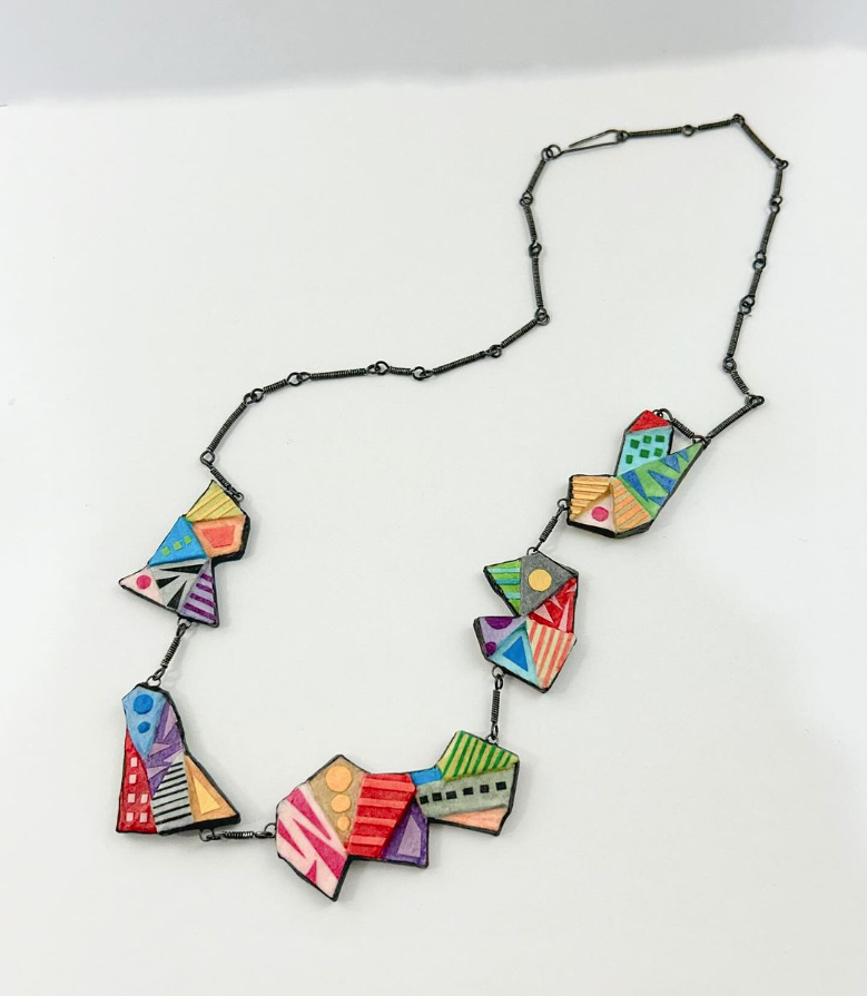 Origami Rainbow Necklace by Sally Prangley