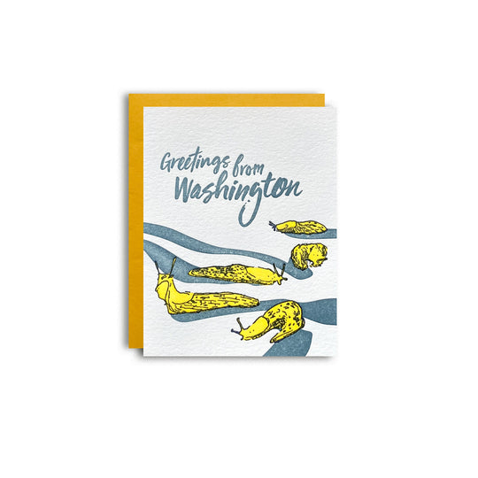 WA Slugs Letterpress Greeting Card