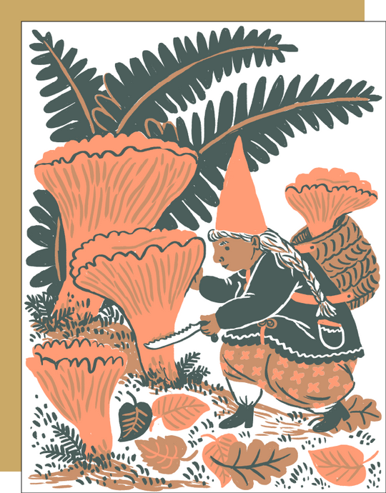 Mushroom Picking Card by Phoebe Wahl