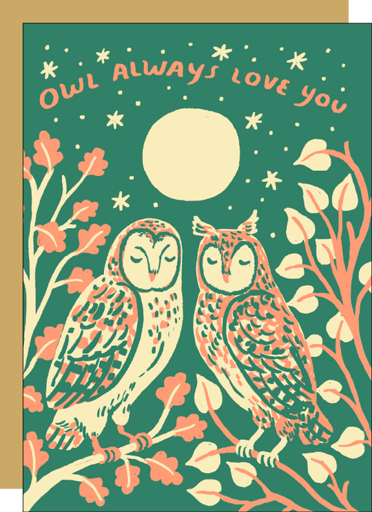 Owl Love Card by Phoebe Wahl