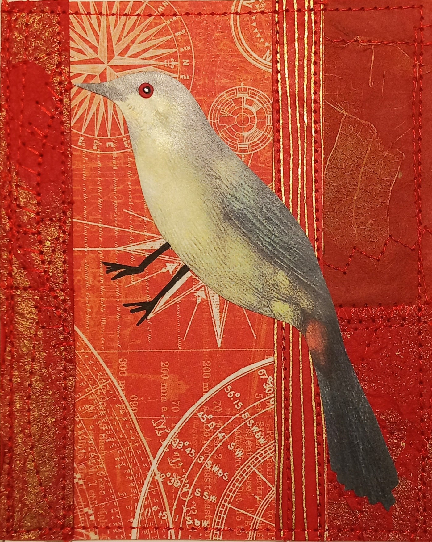 Small Hand Stitched Cards by RedThread Textile