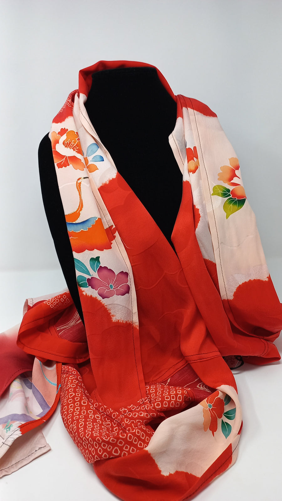 Pastel Silk Shibori Fabric Scarf by Katherine Ragghianti