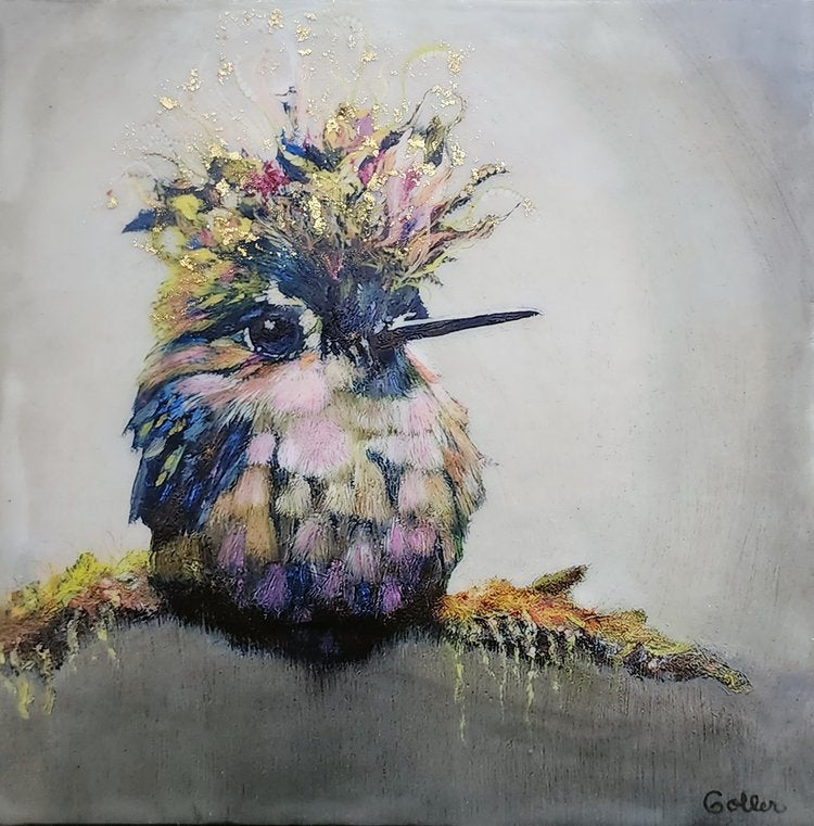 Pineapple - Encaustic Giclée by Carrie Goller