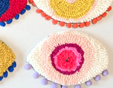 Tufted Evil Eyes by Trisha Gilmore