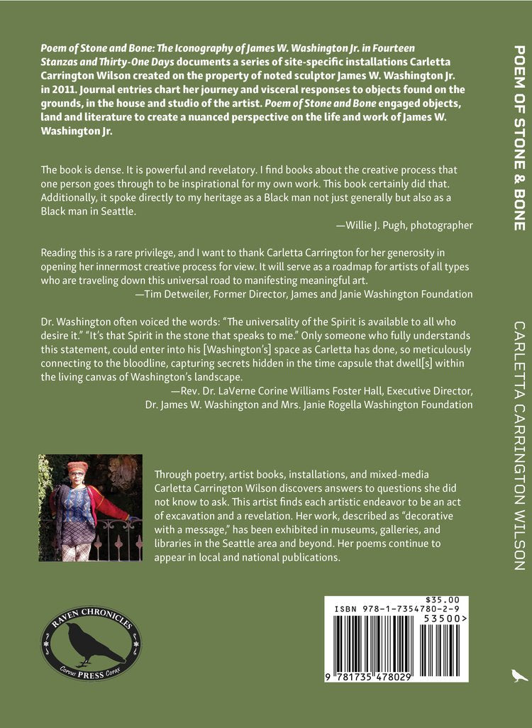 Poem of Stone & Bone, The Iconography of James W. Washington Jr. in Fourteen Stanzas and Thirty-One Days by Carletta Carrington Wilson
