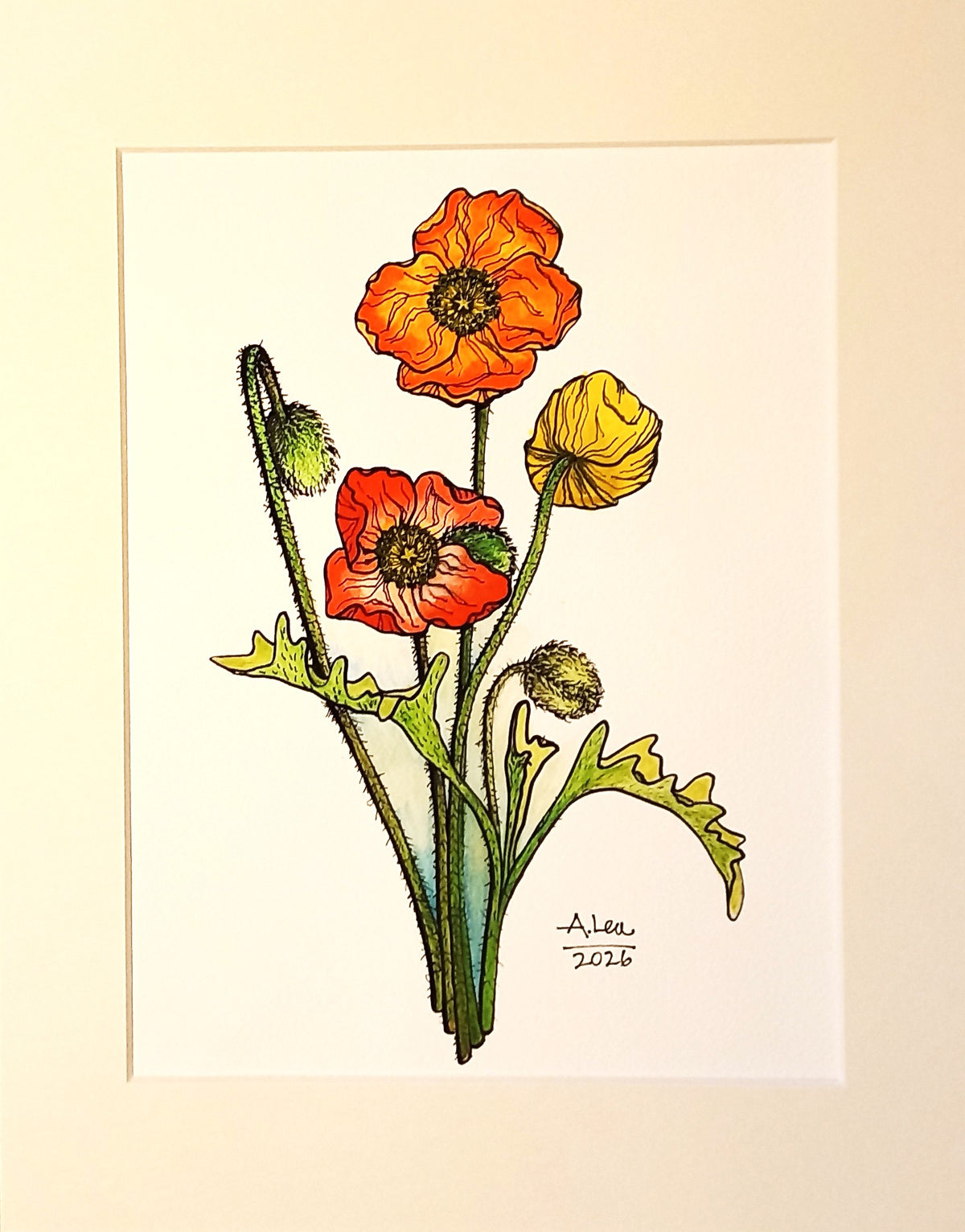 Poppy Family Print
