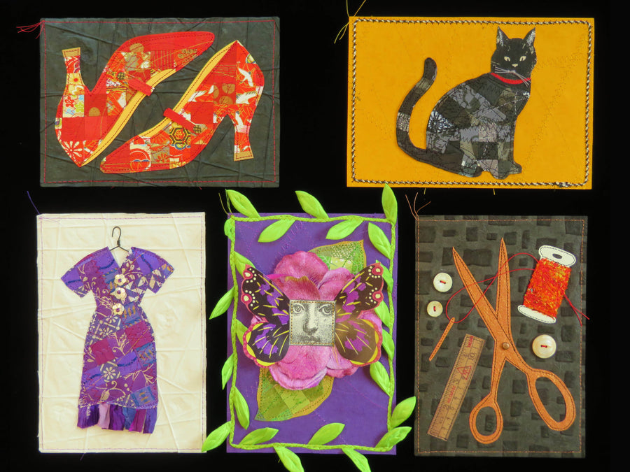 Large Hand Stitched Cards by RedThread Textile