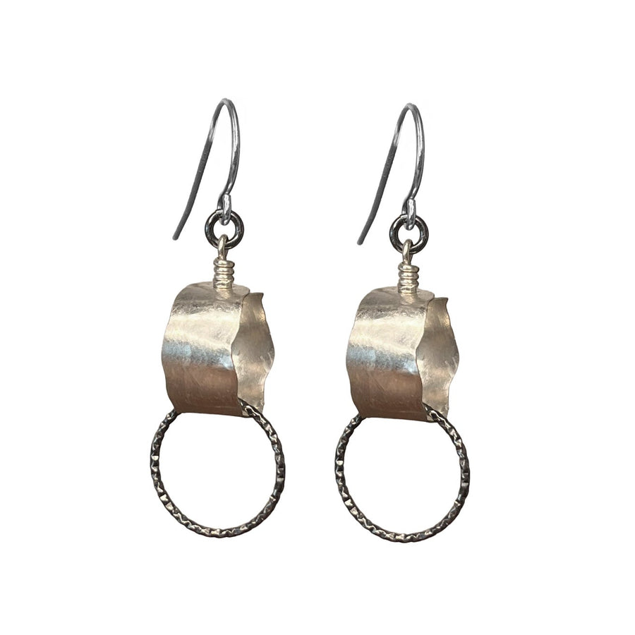 E517 Silver Circle Earrings